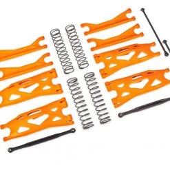 Traxxas X-Maxx Orange WideMaxx Suspension kit - Includes Front & Rear Suspension Arms, Front Toe Links, Driveshafts, Shock Springs