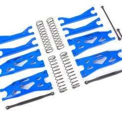 Traxxas X-Maxx Blue WideMaxx Suspension kit - Includes Front & Rear Suspension Arms, Front Toe Links, Driveshafts, Shock Springs