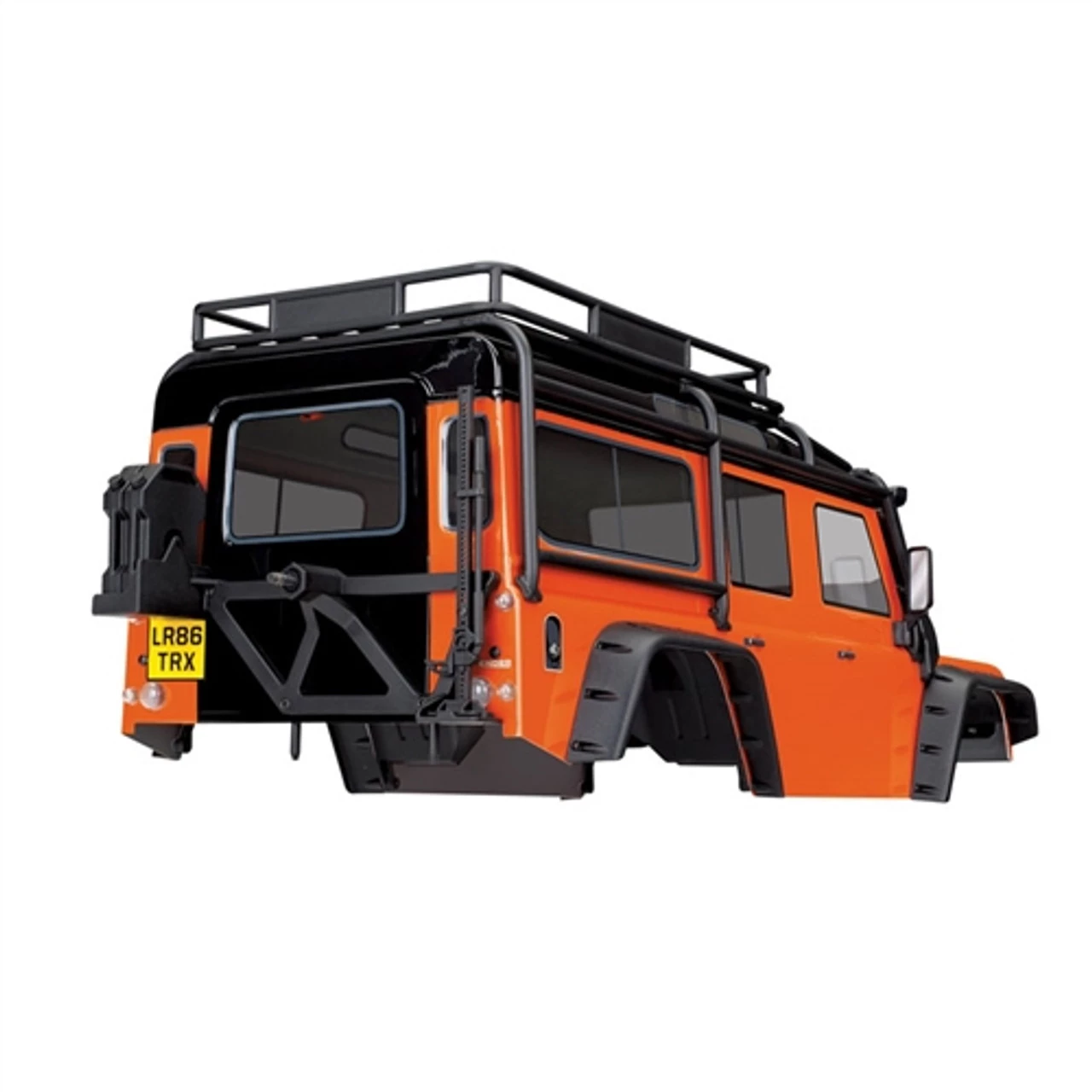 TRA8011A-3__52464.1562669877.jpg Traxxas TRX-4 Land Rover Defender Adventure Orange Body w/ExoCage, Inner Fenders, Fuel Canisters & Jack -Rcsuper outlet shop TRA8011A 3 52464.1562669877