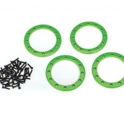 Traxxas Green Aluminum 2.2" Beadlock Rings (4) w/2x10 Capscrews (48)