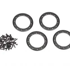Traxxas Black Aluminum 2.2" Beadlock Rings (4) w/2x10 Capscrews (48)