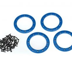 Traxxas Blue Aluminum 2.2" Beadlock Rings (4) w/2x10 Capscrews (48)