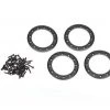 Traxxas Black Aluminum 1.9" Beadlock Rings (4) w/2x10 Capscrews (48)