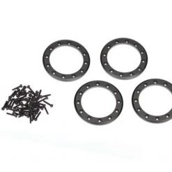 Traxxas Black Aluminum 1.9" Beadlock Rings (4) w/2x10 Capscrews (48)