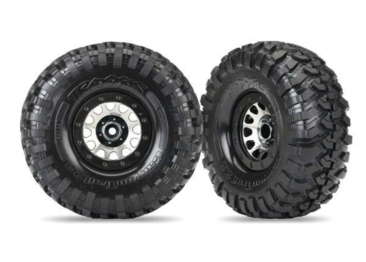TRA8172-2__90510.1562669993.jpg Traxxas Method 105 Black Chrome 2.2 Beadlock Wheels & Canyon Trail Tires -Rcsuper outlet shop TRA8172 2 90510.1562669993