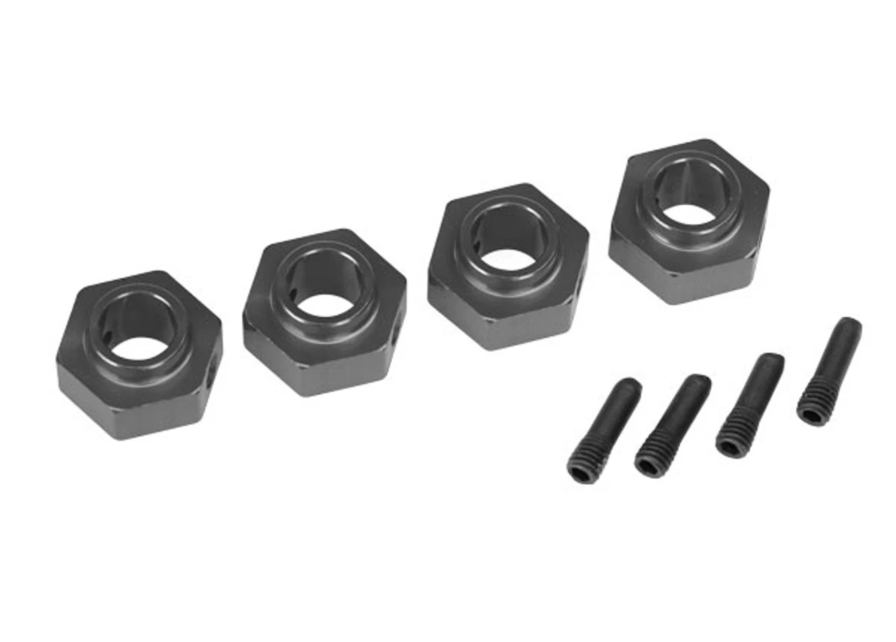TRA8269A__93042.1572813753.jpg Traxxas TRX-4 TRX-6 Charcoal Gray 6061-T6 Aluminum 12mm Hex Wheel Hubs w/Screw Pins -Rcsuper outlet shop TRA8269A 93042.1572813753