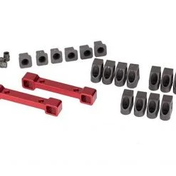 Traxxas 4-Tec 2.0 Red Aluminum Suspension Arm Mounts w/Hinge Pin Retainers & Inserts