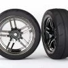 Traxxas 4-Tec 2.0 Front Response 1.9 Tires on Black Chrome Wheels (2) -Rcsuper outlet shop TRA8373 2 91418.1562662724