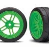 Traxxas 4-Tec 2.0 Front Response Tires on Split-Spoke Green Wheels (2) -Rcsuper outlet shop TRA8373G 2 56716.1562668067