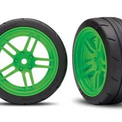 Traxxas 4-Tec 2.0 Front Response Tires on Split-Spoke Green Wheels (2)