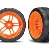 Traxxas 4-Tec 2.0 Extra Wide Rear Response Tires on Split-Spoke Orange Wheels (2) -Rcsuper outlet shop TRA8374A 2 65410.1562668068