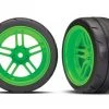 Traxxas 4-Tec 2.0 Extra Wide Rear Response Tires on Split-Spoke Green Wheels (2) -Rcsuper outlet shop TRA8374G 2 13124.1562668070