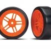 Traxxas 4-Tec 2.0 Front Drift Tires on Split-Spoke Orange Wheels (2) -Rcsuper outlet shop TRA8376A 2 48728.1562668072