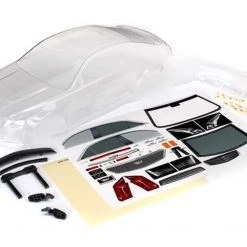 Traxxas Cadillac CTS-V Clear Body w/Mirrors, Spoiler, HW & Decals for 4-Tec 2.0