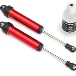 Traxxas UDR Red Aluminum GTR 134mm Assembled Front Shocks (no threads) (2)