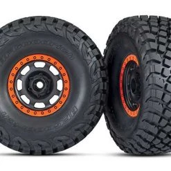 Traxxas UDR BFGoodrich Baja KR3 Tires on Black/Orange Desert Racer Wheels (2)