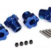 Traxxas Blue Aluminum 17mm Splined Hex Wheel Hubs w/Pins & Set Screws