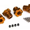 Traxxas Orange Aluminum 17mm Spline Wheel Hubs (4) w/Pins & Set Screws