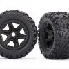 Traxxas E-Revo 2 Talon EXT Tires Mounted on Black Wheels w/17mm Splined Hex