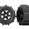 Traxxas Paddle Tires Mounted on Black 3.8 Wheels (2)