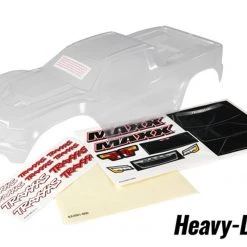 Traxxas Maxx Heavy Duty Clear Body w/Masks & Decals (Clear, Trimmed, Requires Painting)