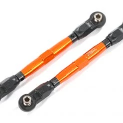 Traxxas Maxx Front TUBES Orange 7075-T6 Aluminum Toe Links (88mm) w/Rod Ends & Wrench