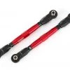 Traxxas Maxx Front TUBES Red 7075-T6 Aluminum Toe Links (88mm) w/Rod Ends & Wrench