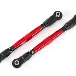 Traxxas Maxx Front TUBES Red 7075-T6 Aluminum Toe Links (88mm) w/Rod Ends & Wrench