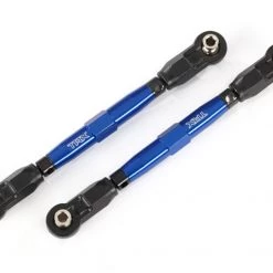 Traxxas Maxx Front TUBES Blue 7075-T6 Aluminum Toe Links (88mm) w/Rod Ends & Wrench