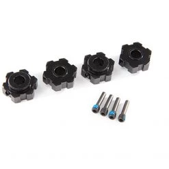 Traxxas Maxx Black Aluminum Hex Wheel Hubs (4) & 4x13mm Screw Pins (4)