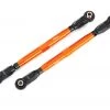 Traxxas Maxx TUBES Orange 6061-T6 Aluminum Toe Links for use with #8995 WideMaxx Suspension Kit