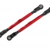 Traxxas Maxx TUBES Red 6061-T6 Aluminum Toe Links for use with #8995 WideMaxx Suspension Kit