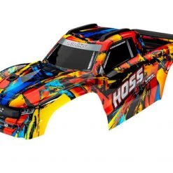 Traxxas Hoss 4x4 Solar Flare Painted Body Assembled w/Front & Rear Mounts & Body Support