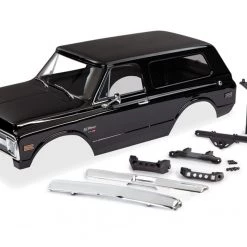 Traxxas TRX-4 1969 Chevy Blazer Complete Black Body with Grille, Side Mirrors, Door Handles, Windshield Wipers, Bumpers, Decals
