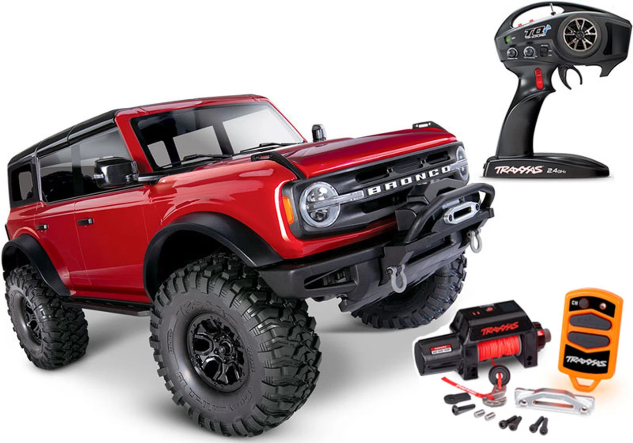 TRA92076-4-WINCHCOMBO-RED-1__36141.1657127797.jpg Traxxas TRX-4 2021 Ford Bronco 4WD RTR Crawler Trail Truck: W/FREE WINCH KIT #8855 Oxford White -Rcsuper outlet shop TRA92076 4 WINCHCOMBO RED 1 36141.1657127797