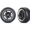 Traxxas Extra Wide Rear 2.1" Response Tires on Black with Chrome Wheels: Factory Five '33 Coupe/'35 Truck