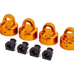Traxxas Aluminum (Orange-Anodized) GTX Shock Caps/Spacers: Sledge