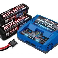 Traxxas EZ-Peak Live Dual ID Charger & 2x 4S 6700mAh LiPo Batteries for X-Maxx 8S