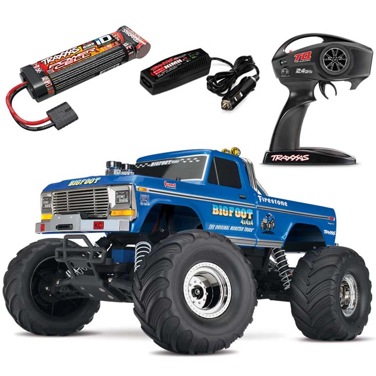 Traxxas BIGFOOT Classic 2WD RTR RC Truck w/Battery & Quick Charger Bluex 1 Traxxas BIGFOOT Classic 2WD RTR RC Truck w/Battery & Quick Charger Bluex