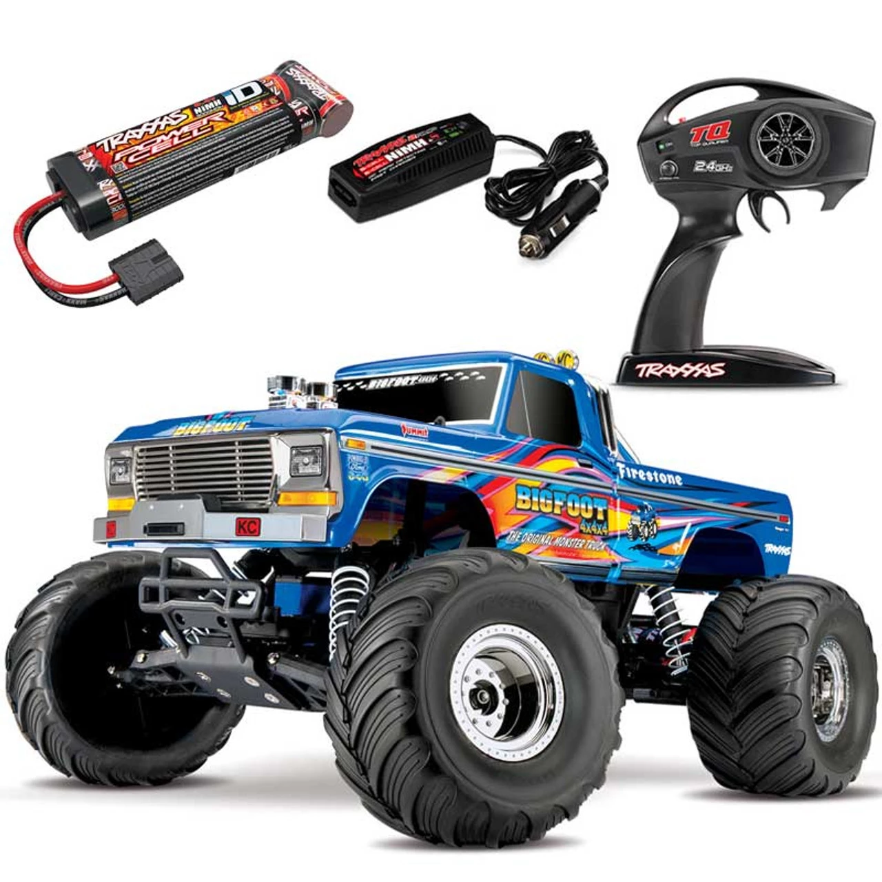 Traxxas BIGFOOT Classic 2WD RTR RC Truck w/Battery & Quick Charger Bluex 2 Traxxas BIGFOOT Classic 2WD RTR RC Truck w/Battery & Quick Charger Bluex - Image 2
